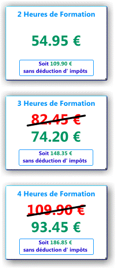 Tarif formations Click and Go ! Informatique