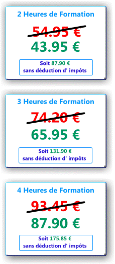 Tarif formations avec parrainage Click and Go ! Informatique